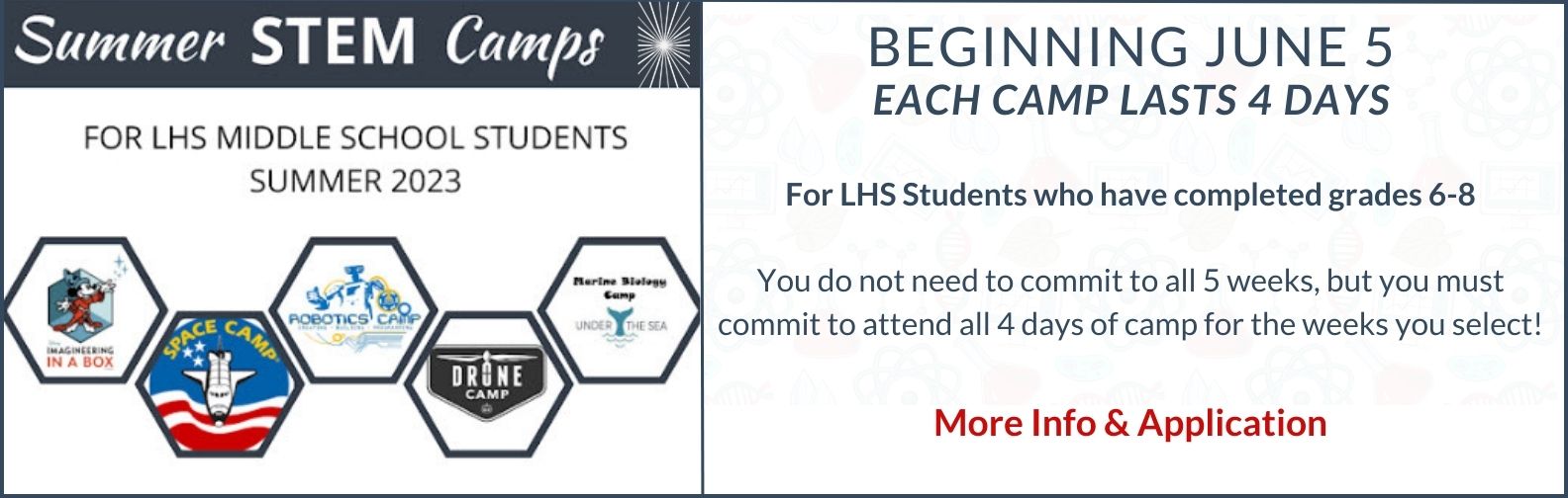 Summer Stem Camps For LHS Middle School Student Summer 2023 See